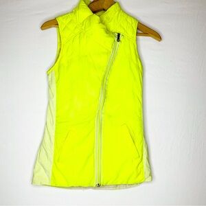 Lululemon Reversible Neon Yellow Puffy Vest Size Small